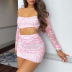 women s strapless long-sleeved top skirt suit nihaostyles clothing wholesale NSJYF80313