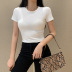 women s halter strap short-sleeved T-shirt nihaostyles clothing wholesale NSFLY80321