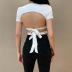 women s halter strap short-sleeved T-shirt nihaostyles clothing wholesale NSFLY80321