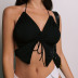 women s V-neck Strap Halter Neck Camisole nihaostyles clothing wholesale NSFLY80322