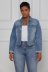 women s stretch slim short denim jacket nihaostyles clothing wholesale NSTH80325