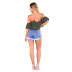 women s high-waisted fringed denim shorts nihaostyles clothing wholesale NSYB77021