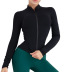 women s high stretch zipper long-sleeved top nihaostyles clothing wholesale NSSMA77034