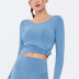 women s long-sleeved yoga top nihaostyles clothing wholesale NSSMA77044