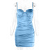 Solid Color Pleated Cami Dress NSXPF77063