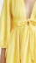 women s bow tie V-neck dress with puff sleeves nihaostyles clothing wholesale NSXPF77071