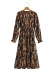 women s zebra print V-neck long-sleeved dress nihaostyles clothing wholesale NSXPF77121
