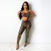 sequined sling short camisole with pants set nihaostyles clothing wholesale NSCYF80334