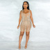 Off-the-shoulder Rhinestone Slim Dress nihaostyles clothing wholesale NSCYF80335