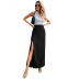 Slit Solid Color Long Skirt NSJM80351