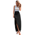 Slit Solid Color Long Skirt NSJM80351