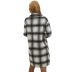plaid mid-length receiving waist coat nihaostyles clothing wholesale NSJM80352
