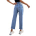 wide-leg high-waist jeans nihaostyles clothing wholesale NSJM80356