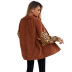 leopard printing stitching corduroy long-sleeved jacket coat nihaostyles clothing wholesale NSJM80355