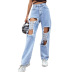 women s ripped slim jeans nihaostyles clothing wholesale NSJM80359