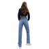 Jeans casuales de cintura alta NSJM80362