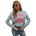 women s loose letter print sweatshirt nihaostyles clothing wholesale NSJM80371