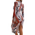 elastic leopard print dress nihaostyles clothing wholesale NSJM80372
