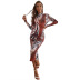 elastic leopard print dress nihaostyles clothing wholesale NSJM80372
