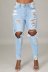 ripped frayed stretch jeans nihaostyles clothing wholesale NSTH80374