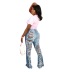 ripped elastic bootcut jeans nihaostyles clothing wholesale NSTH80376