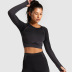 long sleeves t-shirt high waist stretch leggings yoga set nihaostyles clothing wholesale NSXER80388
