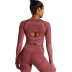 long sleeves t-shirt high waist stretch leggings yoga set nihaostyles clothing wholesale NSXER80388