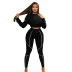 short tops tight-fitting trousers two-piece set nihaostyles clothing wholesale NSMX80425