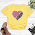 Color matching leopard love print short-sleeved T-shirt nihaostyles wholesale clothing NSYAY80722