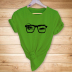 Glasses & Eyes Printed Casual Short-Sleeved T-Shirt NSYAY80708