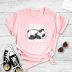 Cartoon panda print casual short-sleeved T-shirt nihaostyles wholesale clothing NSYAY80687