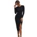 autumn and wimter Women s Round Neck Slim Dress nihaostyles wholesale clothing NSJM80435