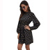 Women s Half High Neck Polka Dot Dress nihaostyles wholesale clothing NSJM80436