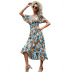 women s printed high-waist slimming floral dress nihaostyles wholesale clothing NSJM80449