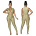 women s printing  hollow slimming jumpsuit nihaostyles wholesale clothing NSCYF80509