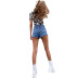 spring and summer women s high-waist denim hole straight shorts nihaostyles wholesale clothing NSJM80531