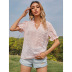 spring and summer women s V-neck short-sleeved shirt nihaostyles wholesale clothing NSJM80539