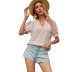spring and summer women s V-neck short-sleeved shirt nihaostyles wholesale clothing NSJM80539