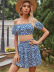 women s floral off-shoulder wrapped chest top and skirt two-piece set nihaostyles wholesale clothing NSJM80547