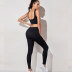 women s sports vest and long sleeve top and tight-fitting leggings yoga three-piece suit nihaostyles wholesale clothing NSXER80563