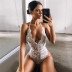  see-through lace sexy lingerie one-piece nihaostyles wholesale clothing NSRBL80574