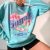 Love Color Letter  Printing Loose Sweatershirt nihaostyles wholesale clothing NSXE80596