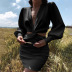 autumn V-neck slimming X-shaped dress suit nihaostyles wholesale clothing NSXE80604