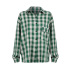 autumn lapel single-breasted retro plaid loose shirt nihaostyles wholesale clothing NSXE80616