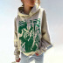 face printed hooded sweatershirt with pockets nihaostyles wholesale clothing NSXE80617