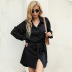 spring and autumn women s lapel belted shirt dress nihaostyles wholesale clothing NSDMB80629