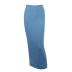 Autumn women s high waist slit solid color slim skirt nihaostyles wholesale clothing NSFLY80651