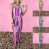 color stripe printing halter high waist lace-up jumpsuit nihaostyles clothing wholesale NSZH80671