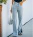 Jeans rasgados lavados de color liso NSYF80699