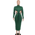 autumn women s long-sleeved high-collar hollow dress nihaostyles wholesale clothing NSXHX80704